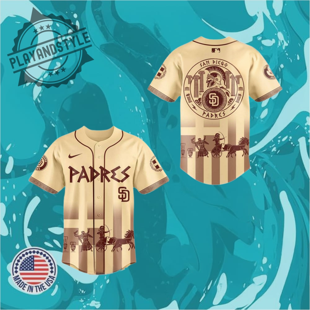 "Limited Edition Baseball Jerseys: Braves, Mariners, Phillies & More" 21 San Diego Padres X Greek Heritage Night 2025 Special Baseball Jersey