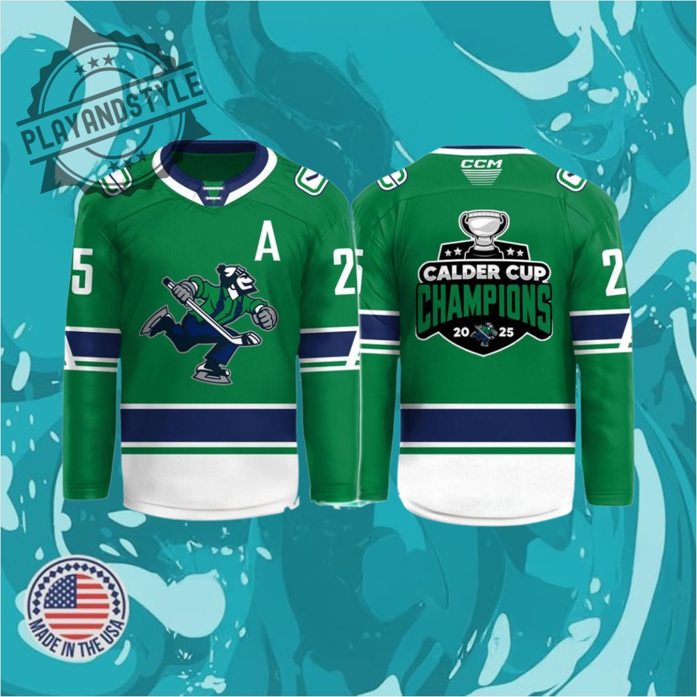 "Limited Edition Baseball Jerseys: Braves, Mariners, Phillies & More" 25 Abbotsford Canucks 2025 Ahl Calder Cup Champions Special Hockey Jersey