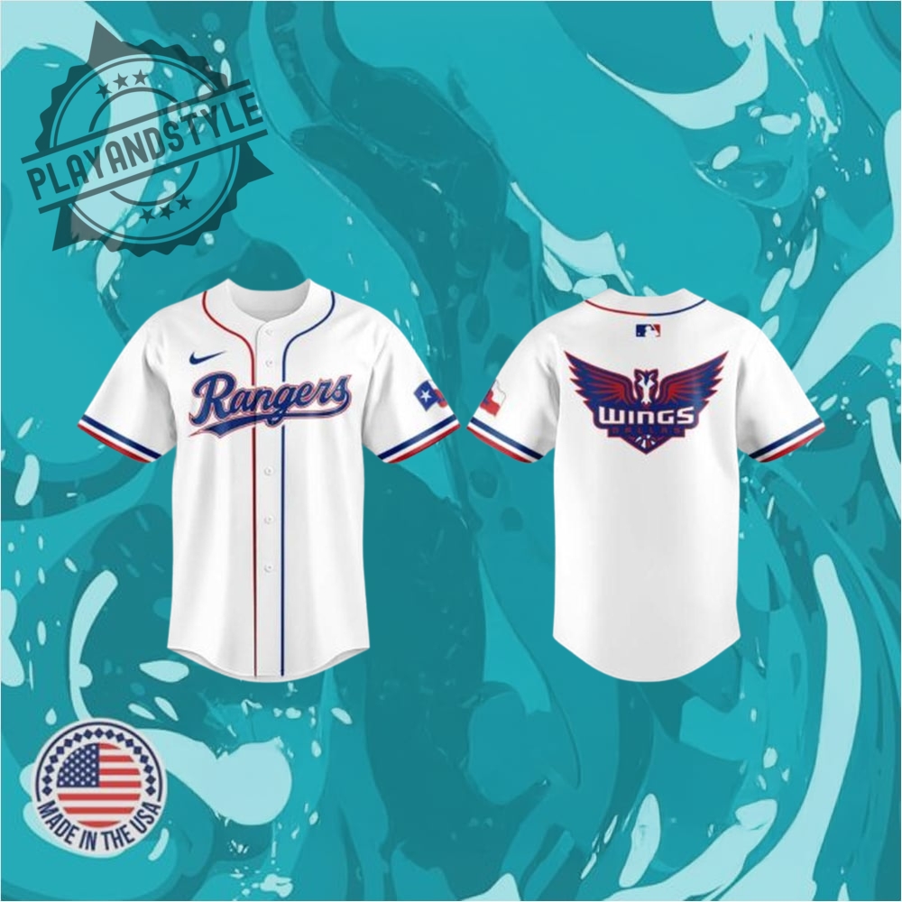 "Limited Edition Baseball Jerseys: Braves, Mariners, Phillies & More" 27 Texas Rangers X Dallas Wings Special Baseball Jersey