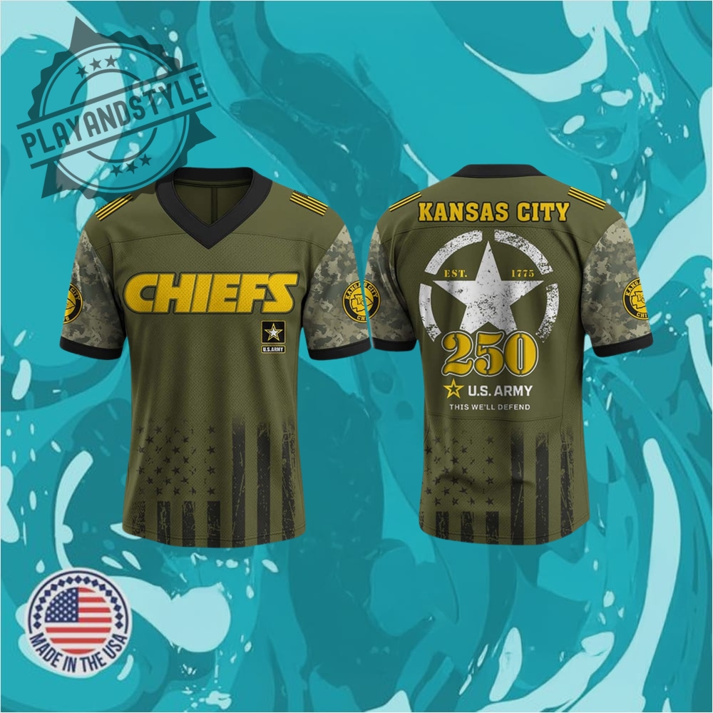 "Limited Edition Baseball Jerseys: Braves, Mariners, Phillies & More" 31 Chiefs Us Army 250Th Birthday Celebration 2025 Jersey