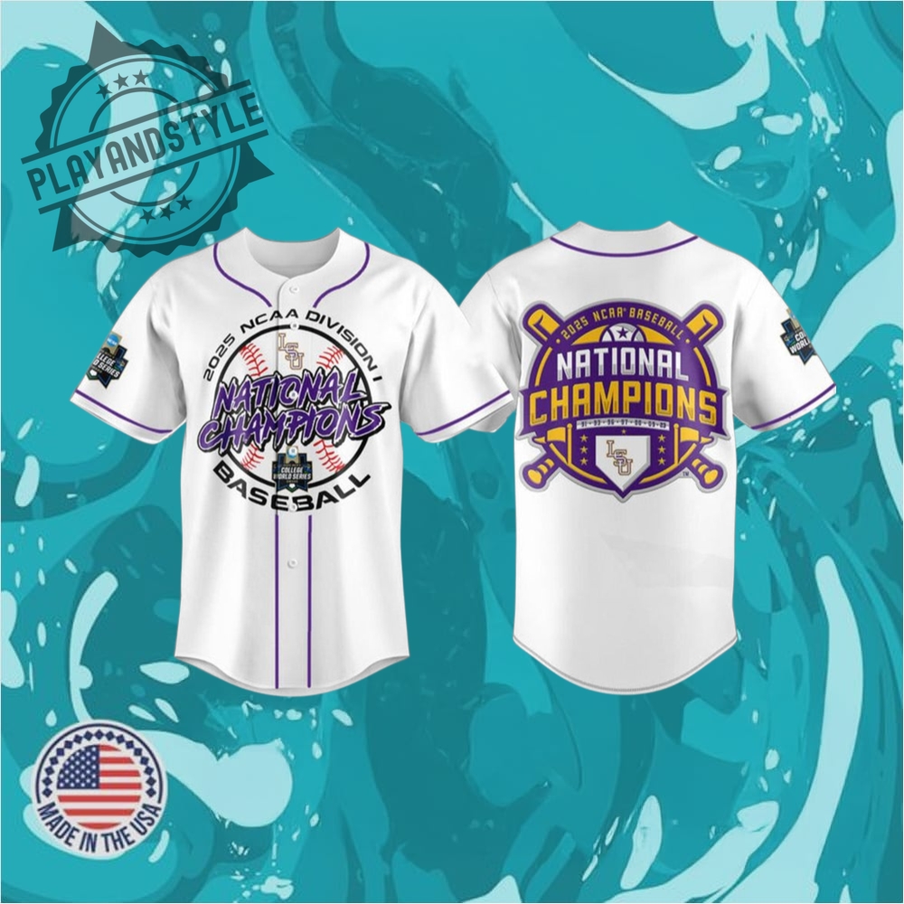 "Celebrate LSU's 2025 National Championship with Exclusive Jerseys Collection!" 3 Lsu Baseball 2025 Mens College World Series Champions Jersey