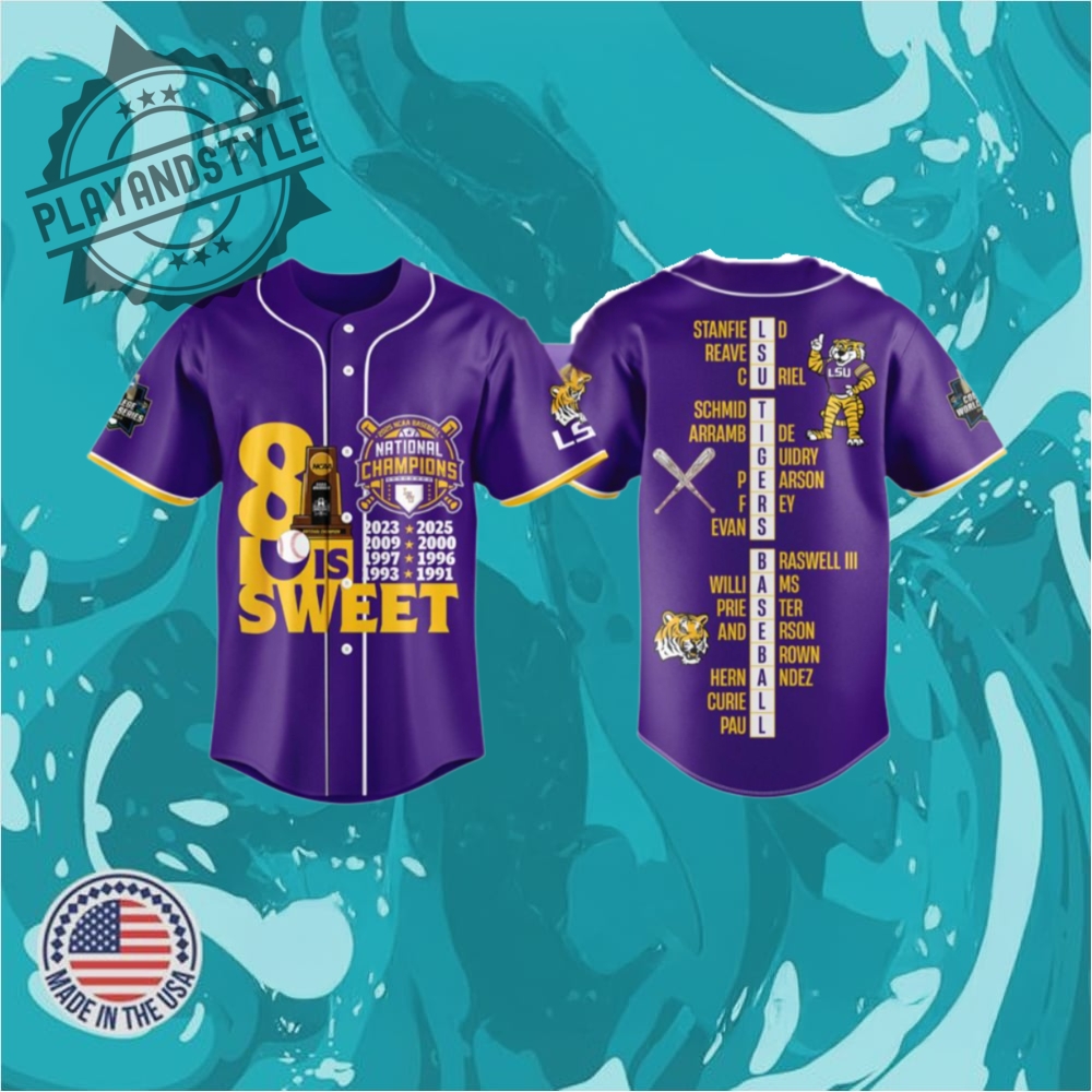 "Celebrate LSU's 2025 National Championship with Exclusive Jerseys Collection!" 4 2025 Lsu Is Sweet National Champions Jersey