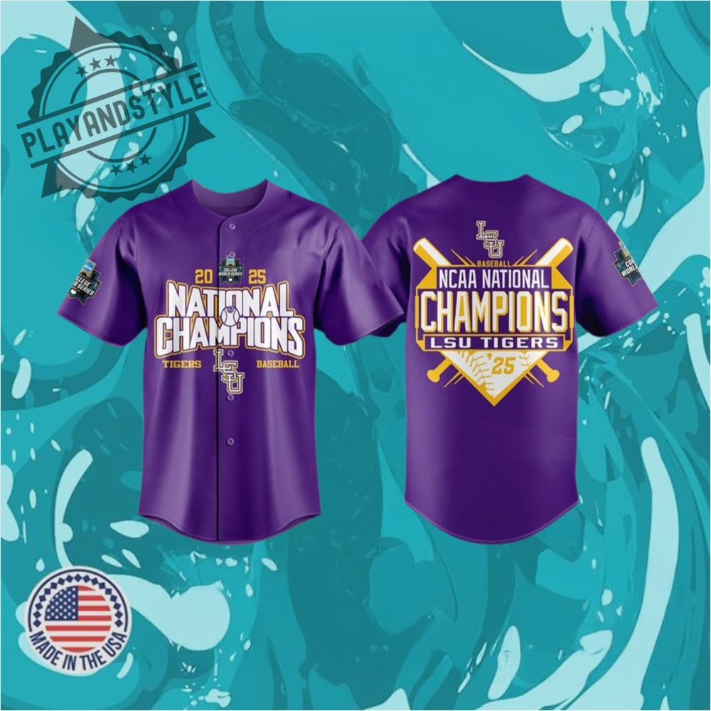 "Celebrate LSU's 2025 National Championship with Exclusive Jerseys Collection!" 5 Lsu Baseball 2025 National Champions Jersey