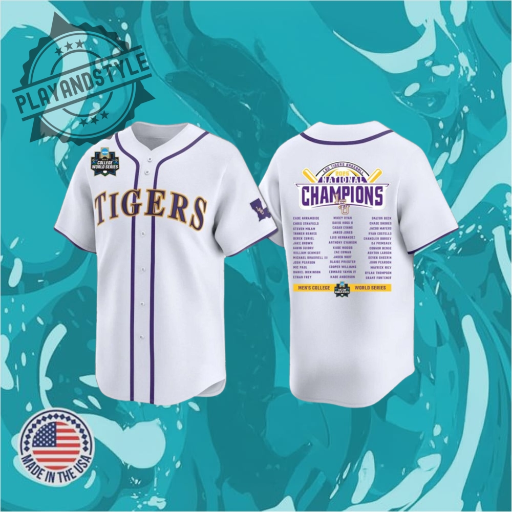 "Celebrate LSU's 2025 National Championship with Exclusive Jerseys Collection!" 6 Lsu Tiger 2025 Baseball National Champions Jersey