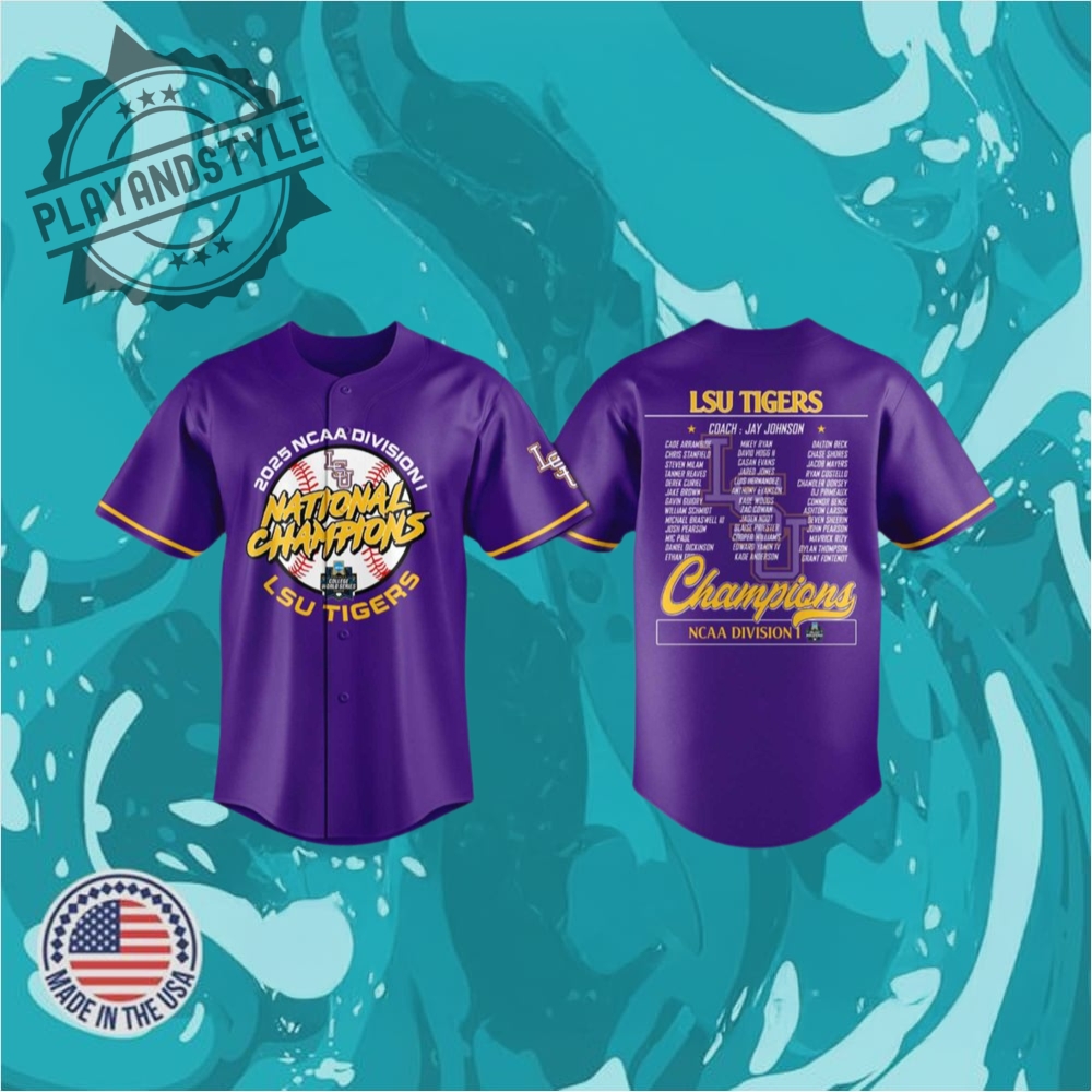 "Celebrate LSU's 2025 National Championship with Exclusive Jerseys Collection!" 7 Lsu Baseball National Champions 2025 Baseball Jersey