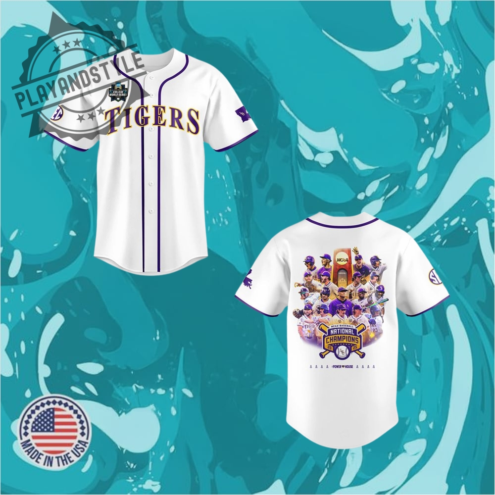 "Celebrate LSU's 2025 National Championship with Exclusive Jerseys Collection!" 8 2025 Lsu Baseball Mens College World Series Champions Jersey