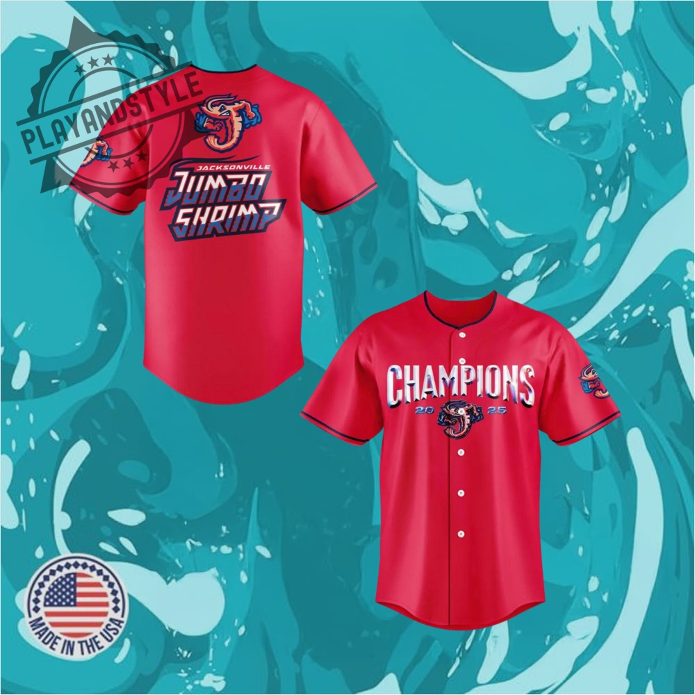"Celebrate LSU's 2025 National Championship with Exclusive Jerseys Collection!" 12 Jacksonville Jumbo Shrimp 2025 International League First Half Champions Baseball Jersey