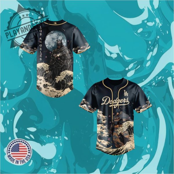 Los Angeles Dodgers X Batman Night Limited Edition Baseball Jersey playandstyle 1