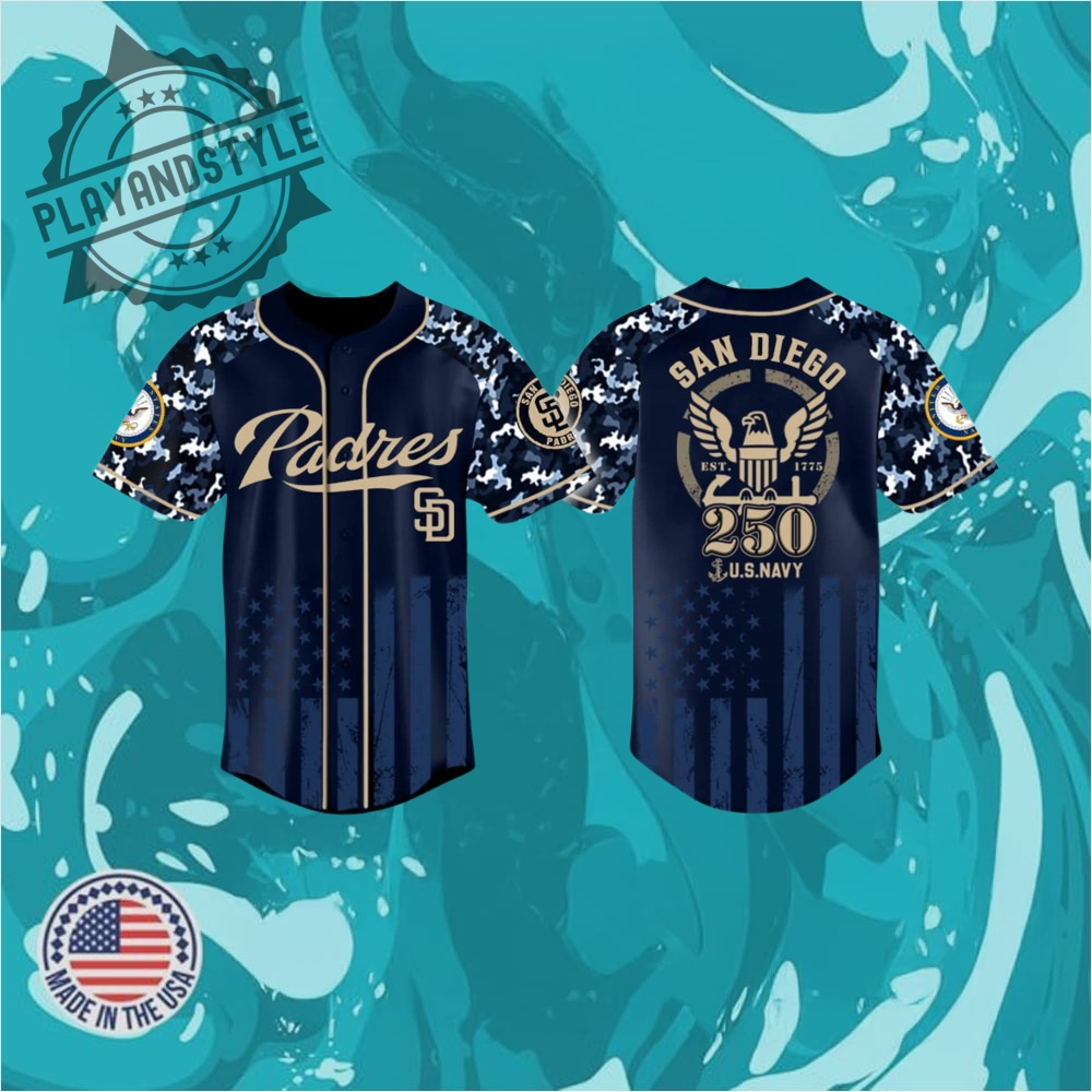 "Celebrate LSU's 2025 National Championship with Exclusive Jerseys Collection!" 20 Padres 2025 Us Navy 250Th Birthday Military Jersey