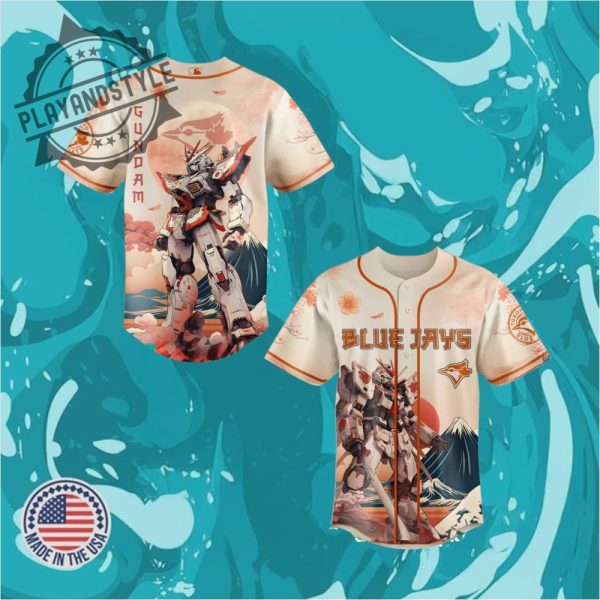 Toronto Blue Jays X Gundam Japan Edition 2025 Special Baseball Jersey playandstyle 1