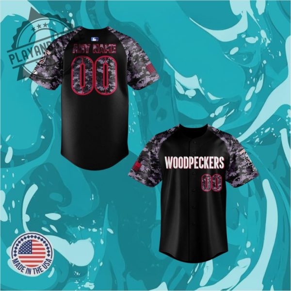 Fayetteville Woodpeckers Black Ops Black Limited Edition 2025 Baseball Jersey playandstyle 1