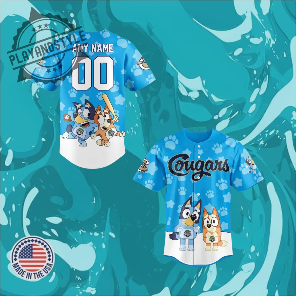 Kane County Cougars Bluey Night Limited Edition Baseball Jersey
