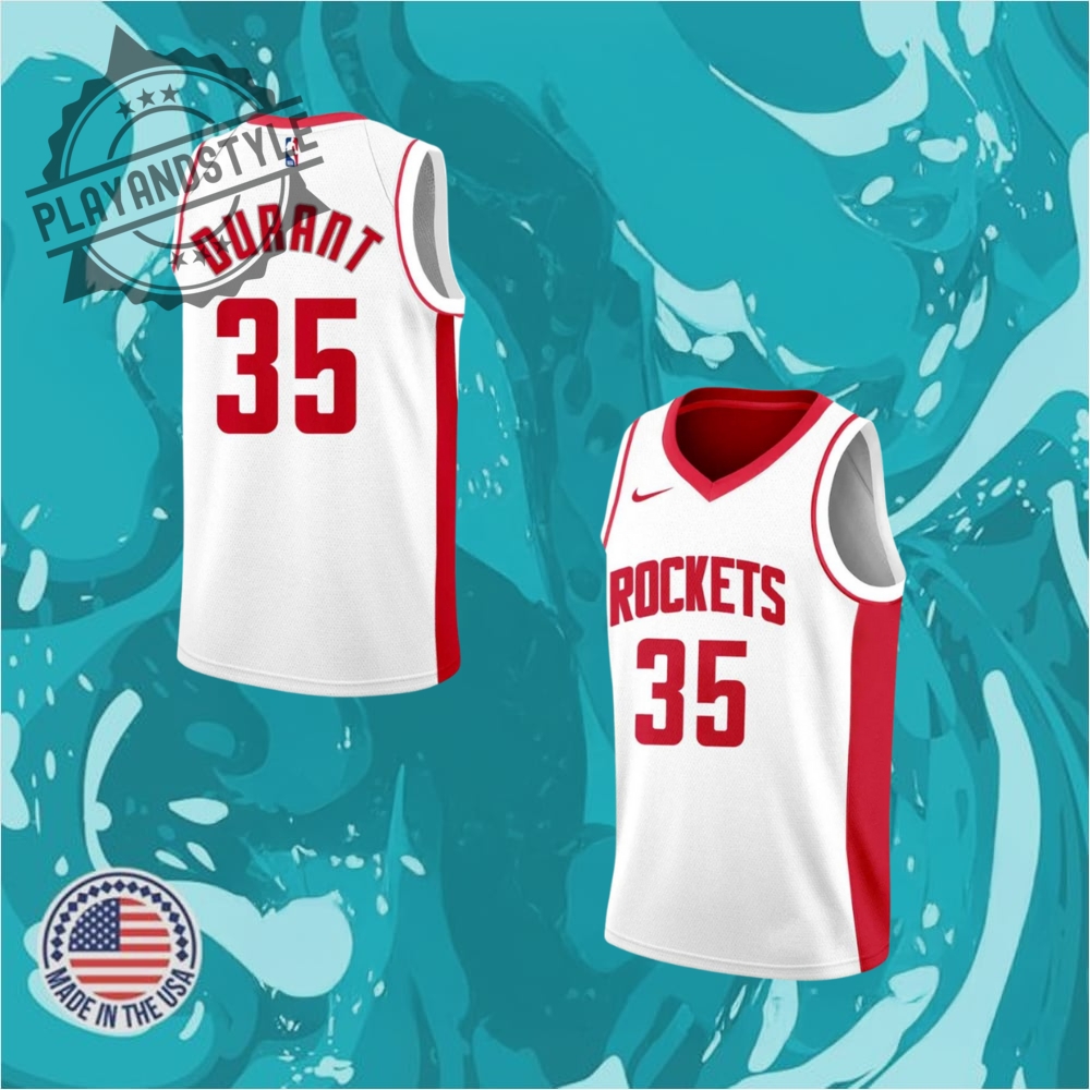 Houston Rockets Kevin Durant White Basketball Jersey