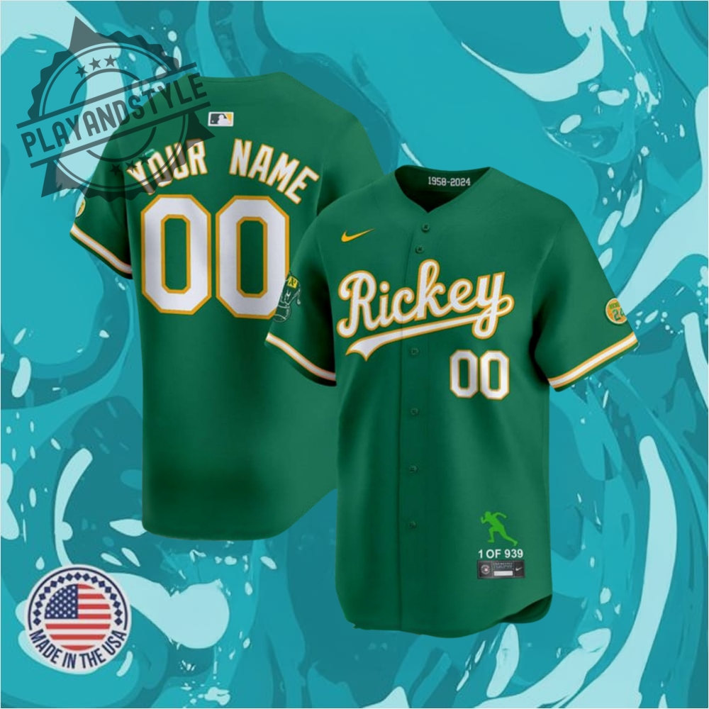 Oakland Athletics Rickey Tribute Style Special Baseball Jersey