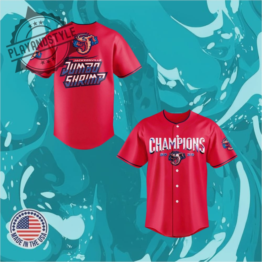 Jacksonville Jumbo Shrimp 2025 International League First Half Championship Baseball Jersey