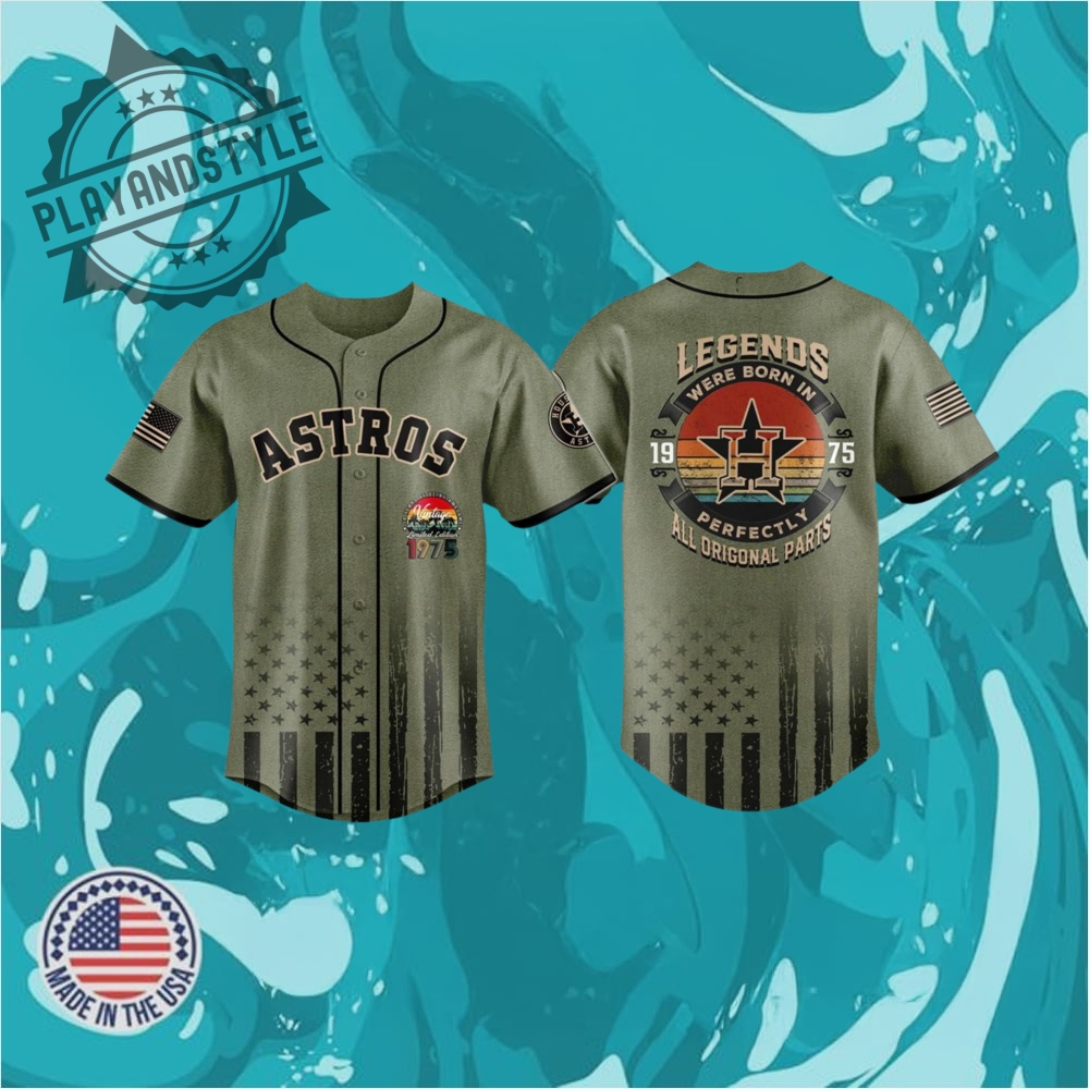 "Top 2025 Limited Edition Jerseys: Mariners, Astros, Travelers, Bandits, LSU" 3 Astros Legends Were Born 1975 Camo Jersey 2025