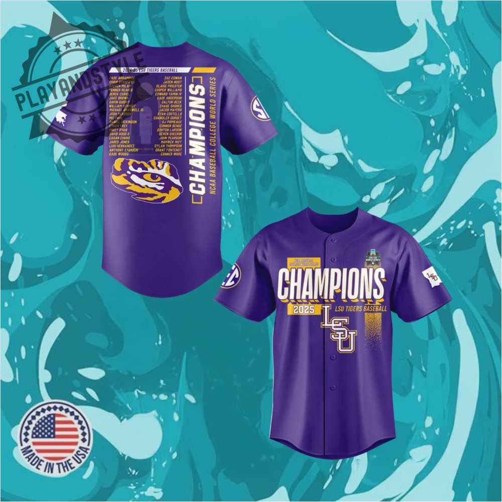 "Top 2025 Limited Edition Jerseys: Mariners, Astros, Travelers, Bandits, LSU" 6 Lsu Baseball 2025 College World Series Champions Limited Edition Baseball Jersey
