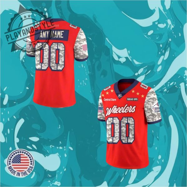 Quad City Steamwheelers X 2025 Military Appreciation Night Custom Football Jersey playandstyle 1