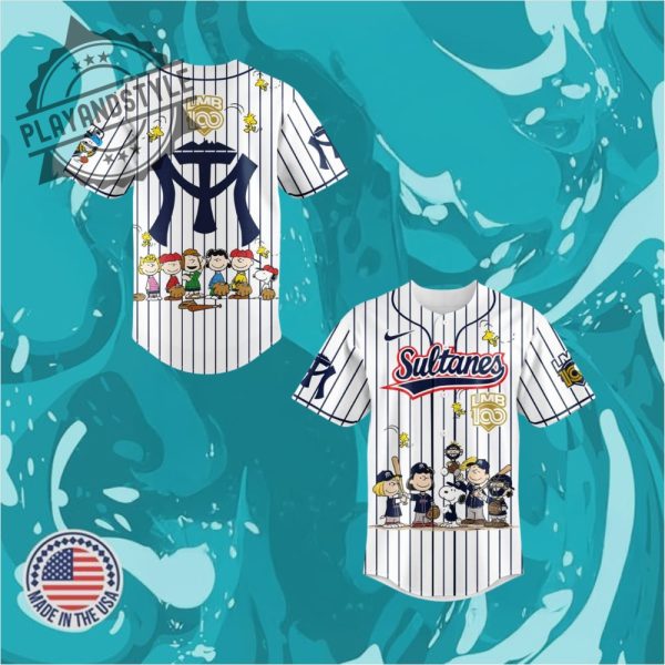 Sultanes De Monterrey 100 Anos De Historia Peanuts Night Special Baseball Jersey playandstyle 1