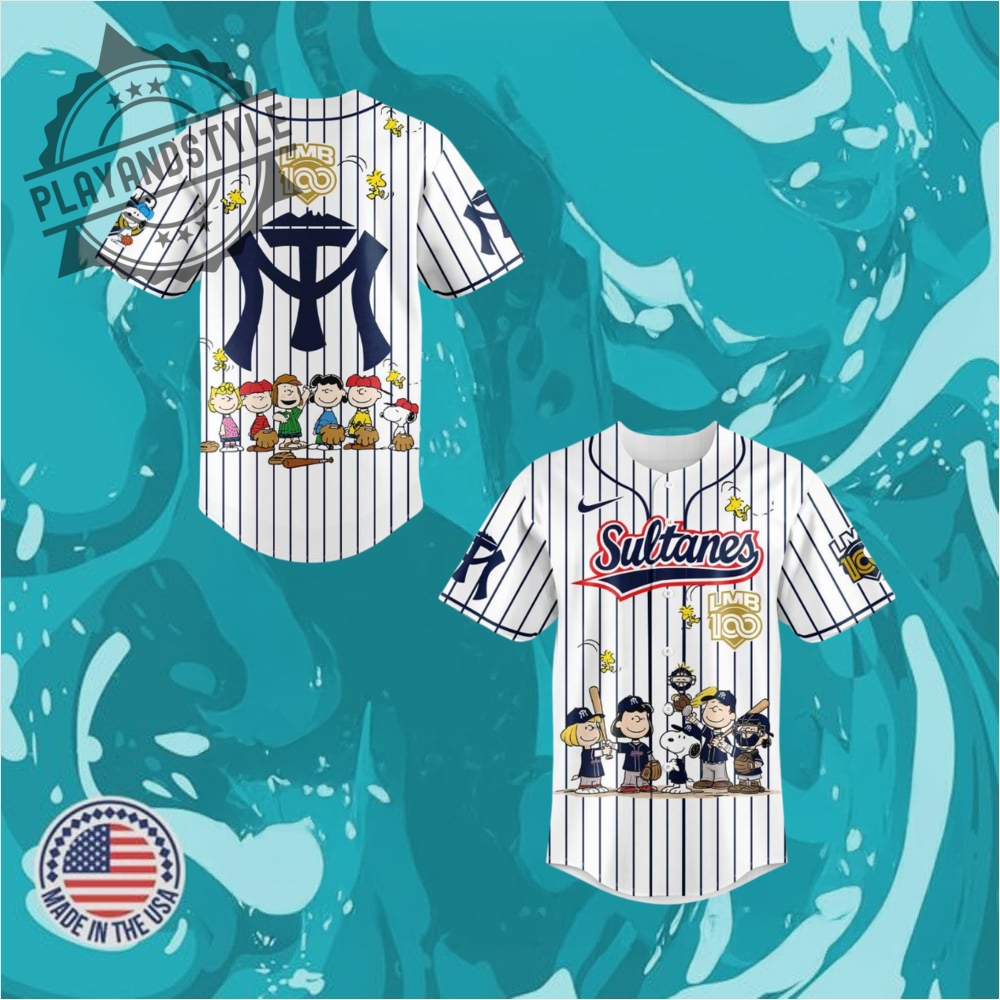 Sultanes De Monterrey 100 Años De Historia Peanuts Night Special Baseball Jersey