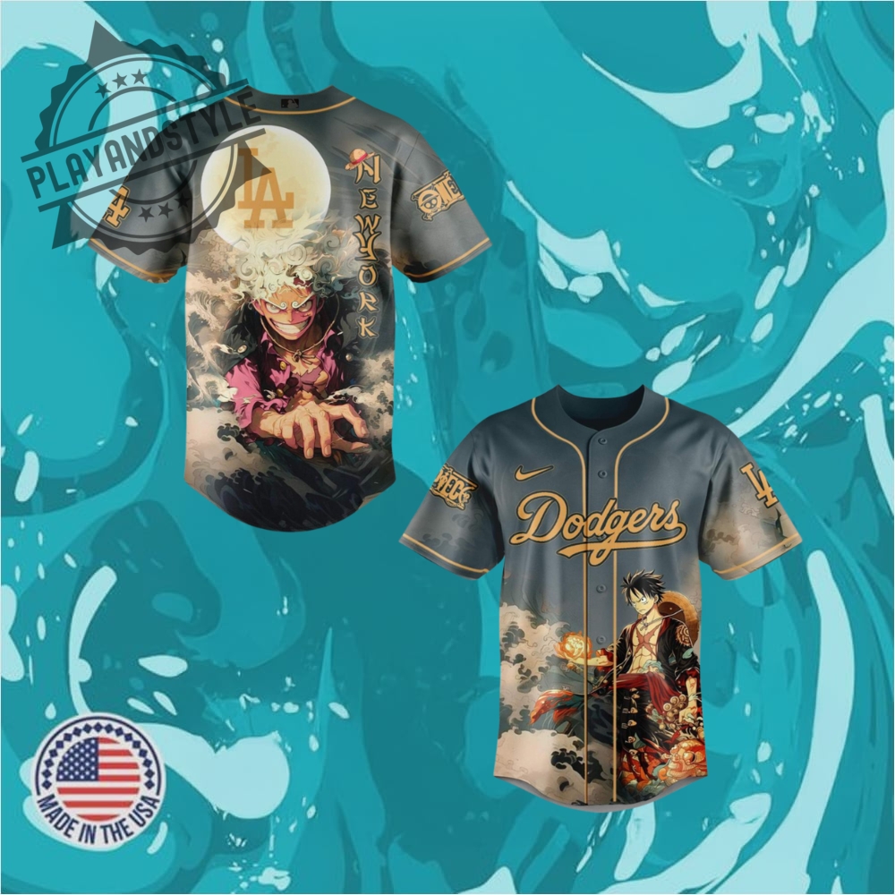Los Angeles Dodgers X Luffy Gear 5 Nika Form Baseball Jersey