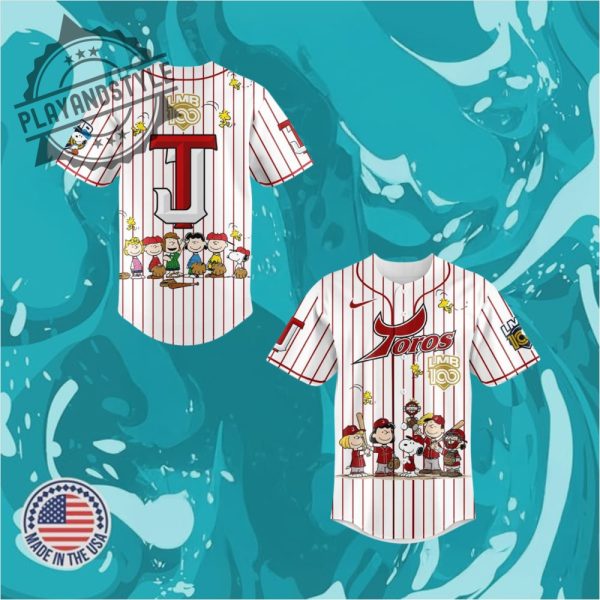 Toros De Tijuana 100 Anos De Historia Peanuts Night Special Baseball Jersey playandstyle 1