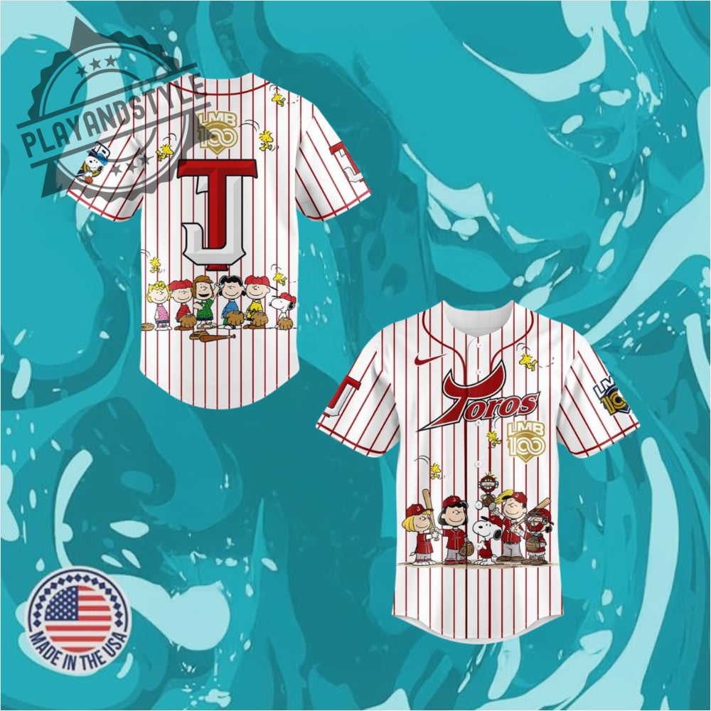 Toros De Tijuana 100 Años De Historia Peanuts Night Special Baseball Jersey