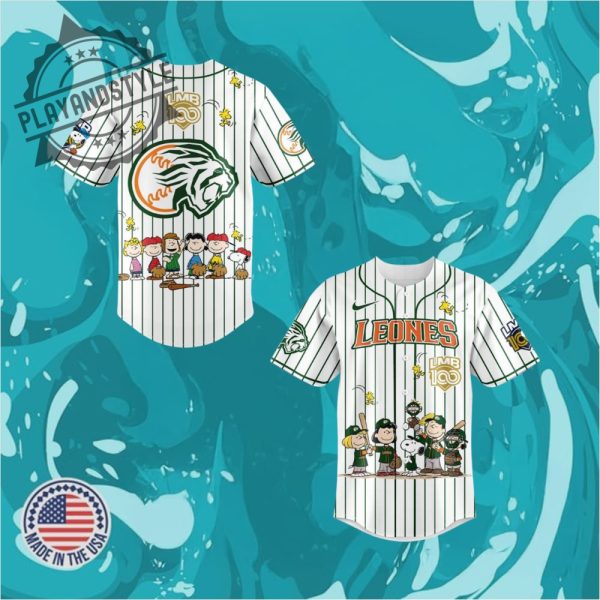 Leones De Yucatan 100 Anos De Historia Peanuts Night Special Baseball Jersey playandstyle 1