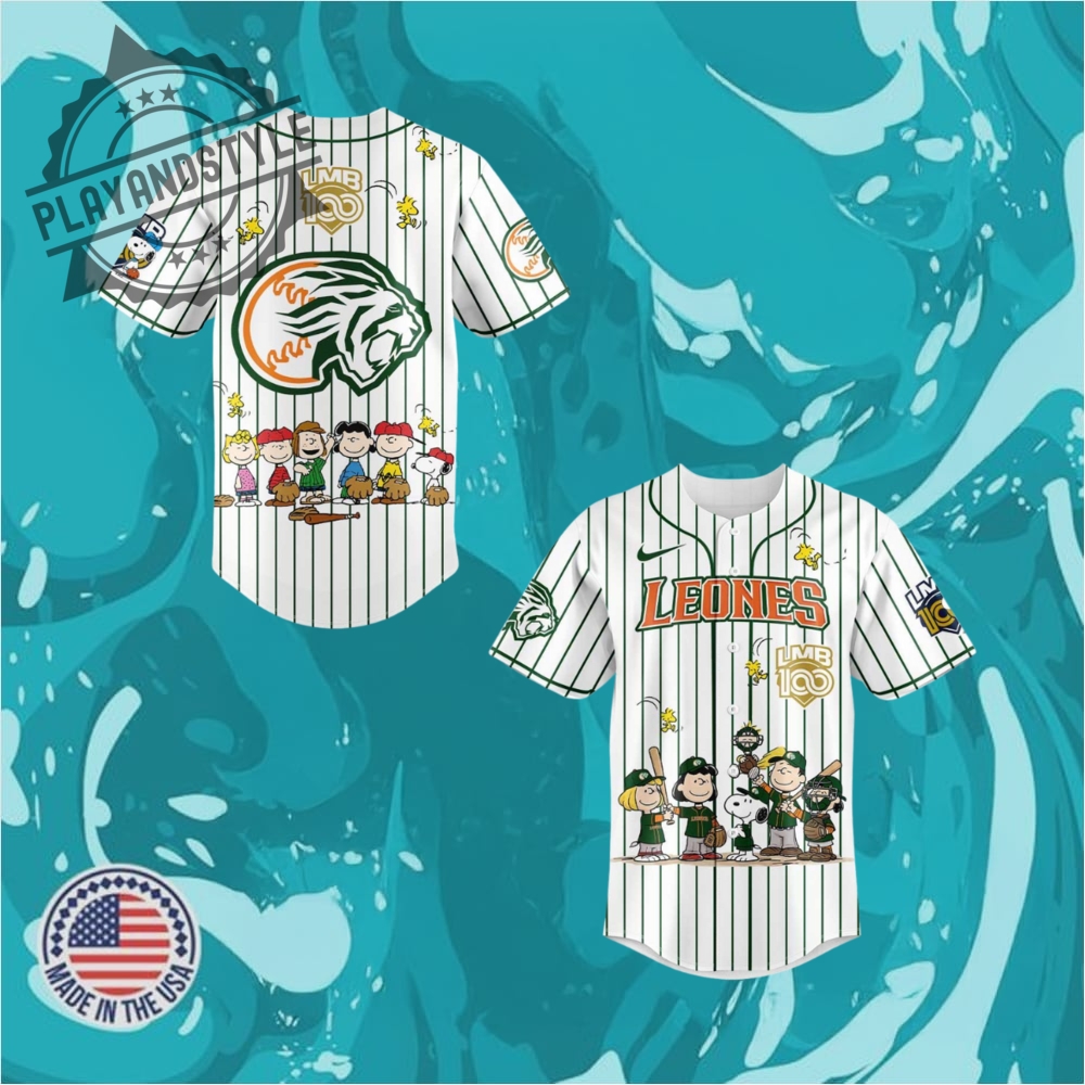 Leones De Yucatán 100 Años De Historia Peanuts Night Special Baseball Jersey