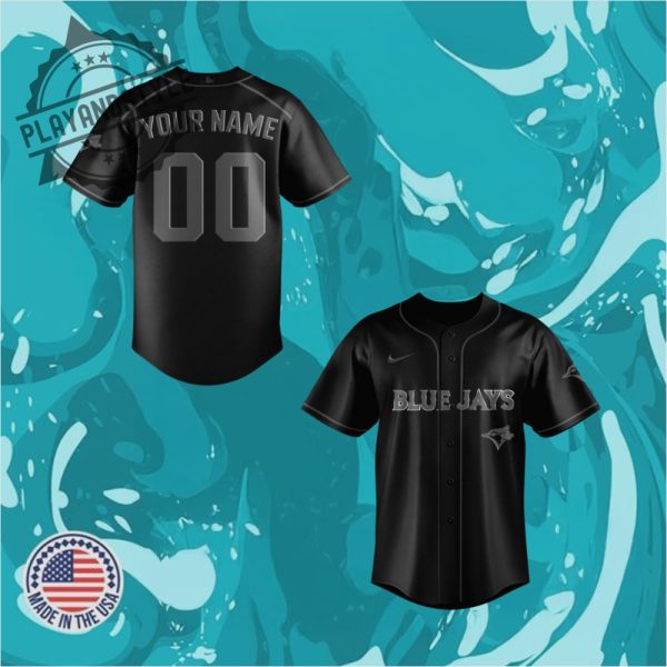 Toronto Blue Jays Black Lights Out Limited Edition 2025 Baseball Jersey playandstyle 1