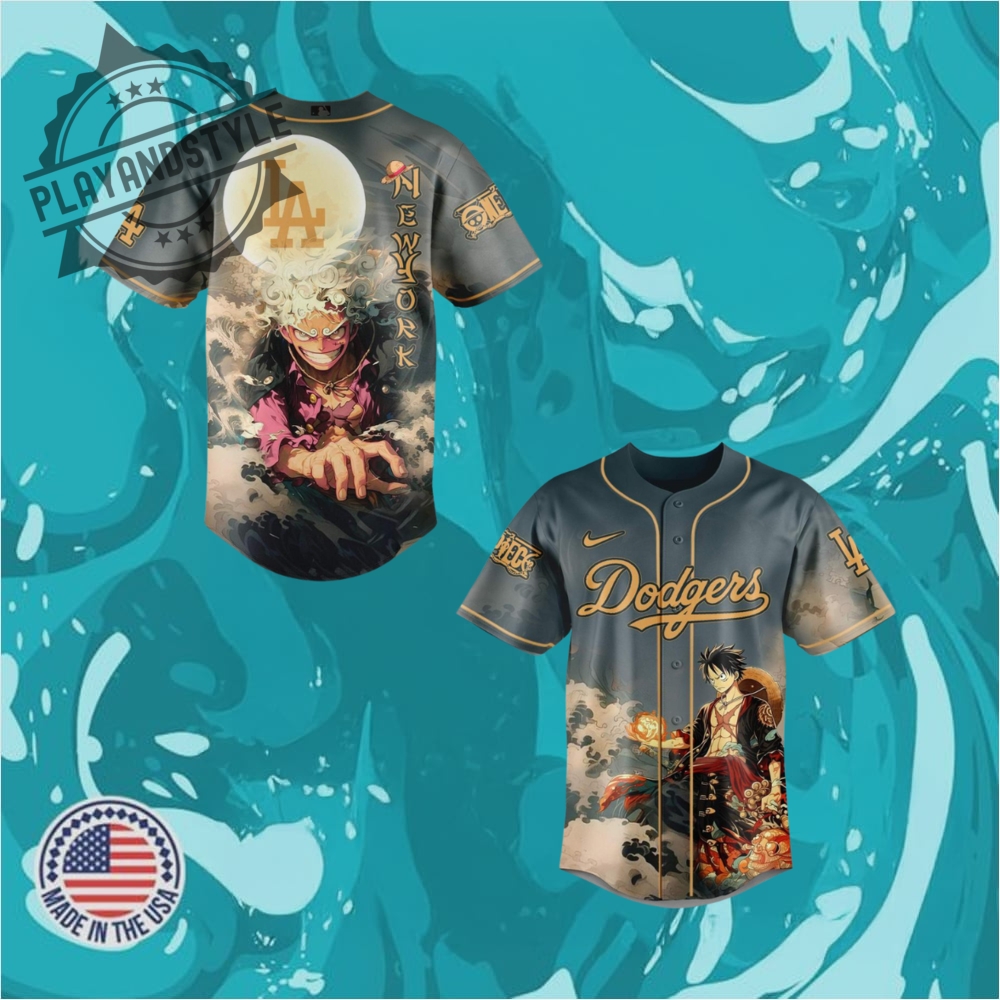 Los Angeles Dodgers X Luffy Gear 5 Nika Form Baseball Jersey