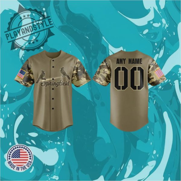 Springfield Cardinals Military Appreciation Night 2025 Baseball Jersey playandstyle 1