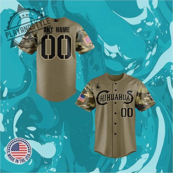 El Paso Chihuahuas Military Appreciation Night Limited Edition Baseball Jersey playandstyle 1