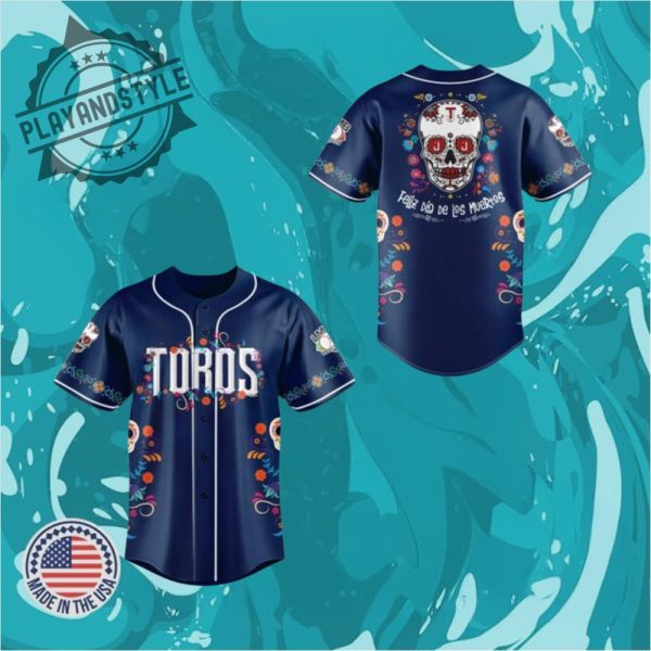 Toros De Tijuana X Dia De Muertos 2025 Baseball Jersey playandstyle 1