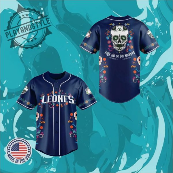 Leones De Yucatan X Dia De Muertos 2025 Baseball Jersey playandstyle 1