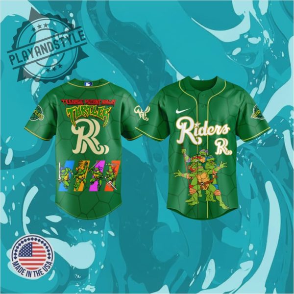 Frisco Roughriders Teenage Mutant Ninja Turtles Night Baseball Jersey playandstyle 1