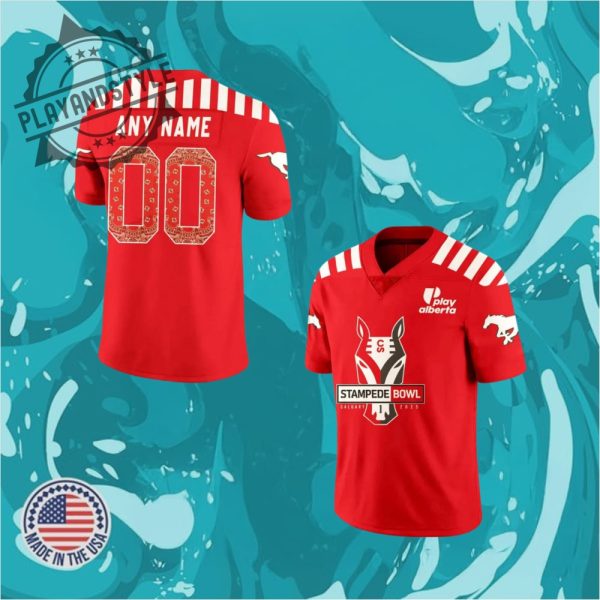 Calgary Stampeders 2025 Stampede Bowl Personalized Limited Edition Football Jersey playandstyle 1