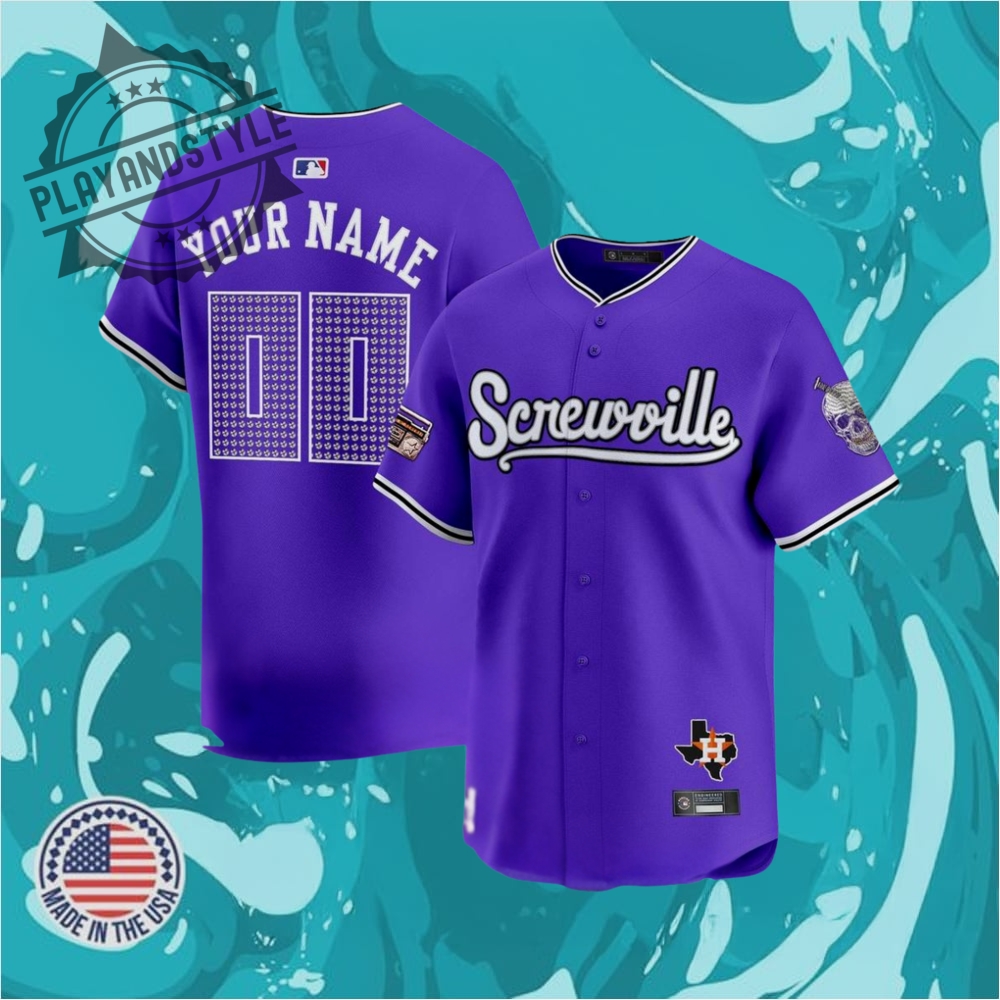 "Shop 2025 Limited Edition Jerseys: Football & Baseball Collectibles" 11 Houston Astros X Dj Screw 2025 Screwville Special Edition Baseball Jersey