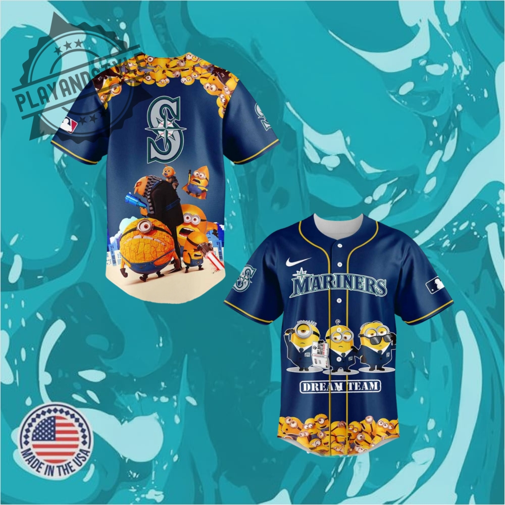 "Shop 2025 Limited Edition Jerseys: Football & Baseball Collectibles" 12 Seattle Mariners Minions Dream Team Special Baseball Jersey