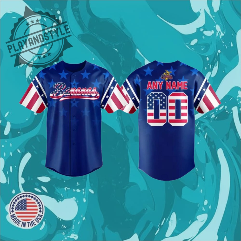 "Shop 2025 Limited Edition Jerseys: Football & Baseball Collectibles" 15 Savannah Bananas Independence Day 2025 Baseball Jersey