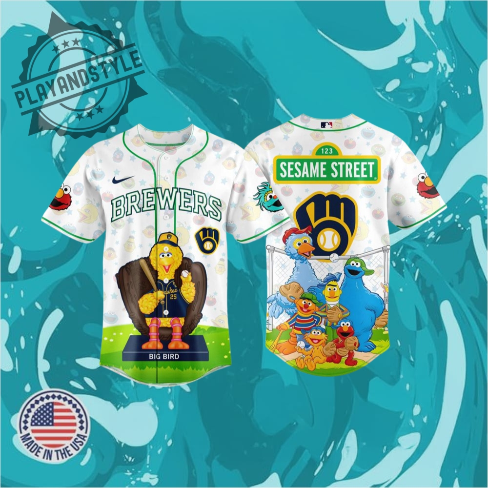 "Shop 2025 Limited Edition Jerseys: Football & Baseball Collectibles" 16 Milwaukee Brewers Sesame Street Night Special Edition Baseball Jersey