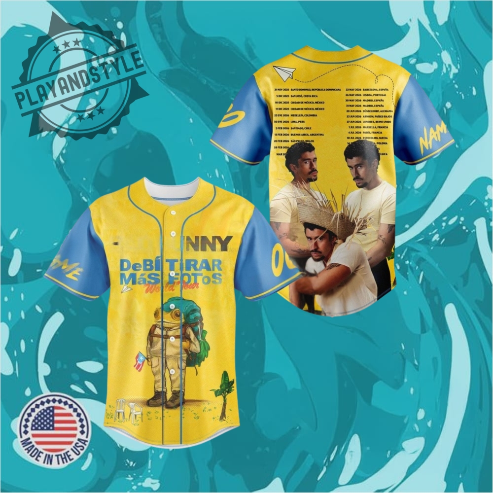"Shop 2025 Limited Edition Jerseys: Football & Baseball Collectibles" 22 Bad Bunny Debí Tirar Más Fotos World Tour Baseball Jersey
