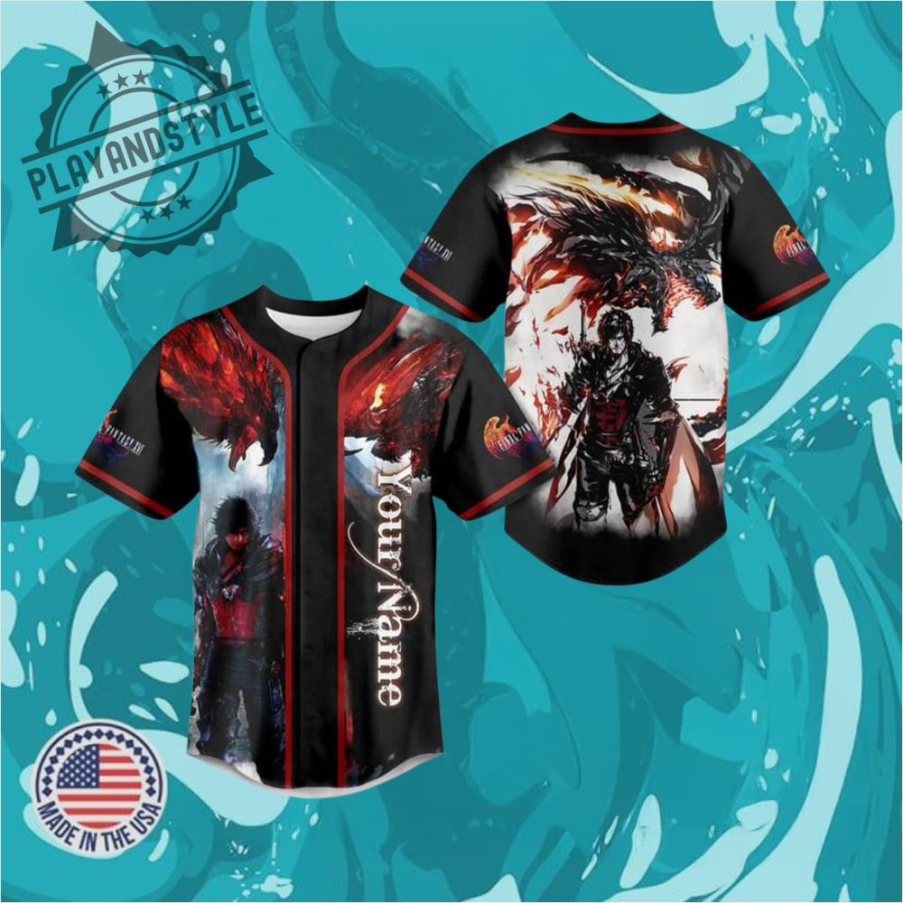 "Shop 2025 Limited Edition Jerseys: Football & Baseball Collectibles" 28 Custom Name Baseball Jersey Final Fantasy Gift For Fans