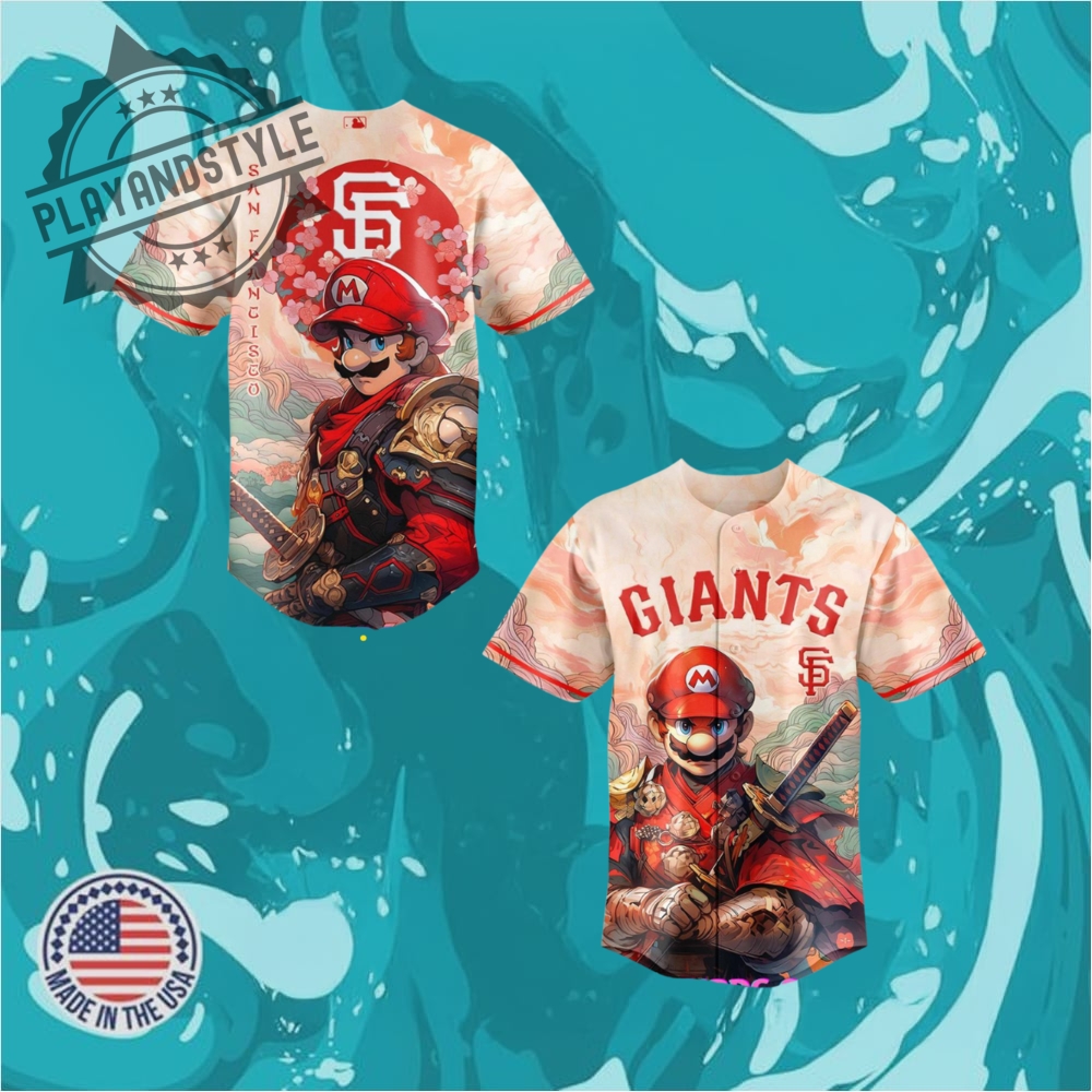 "Shop 2025 Limited Edition Jerseys: Football & Baseball Collectibles" 29 Mario Samurai Hero San Francisco Giants Baseball Jersey
