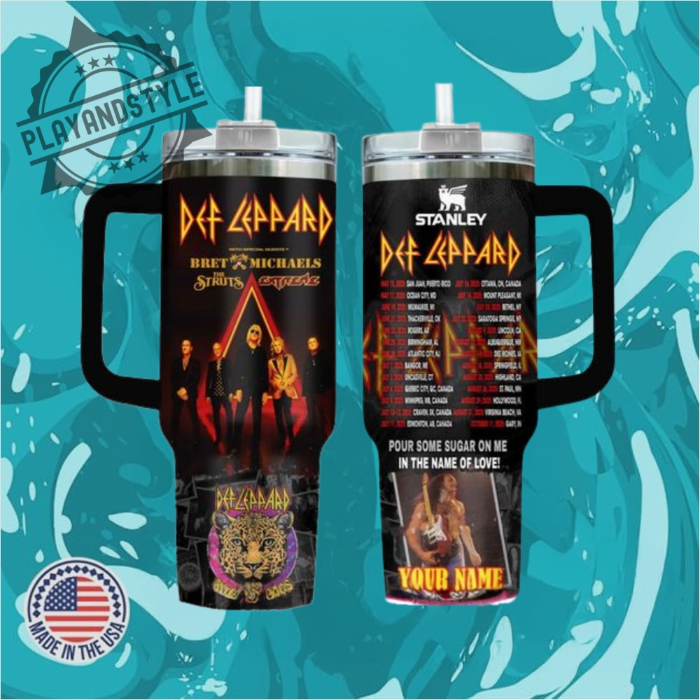 Def Leppard Rock Of Ages Tour 2025 Special Stanley Tumbler