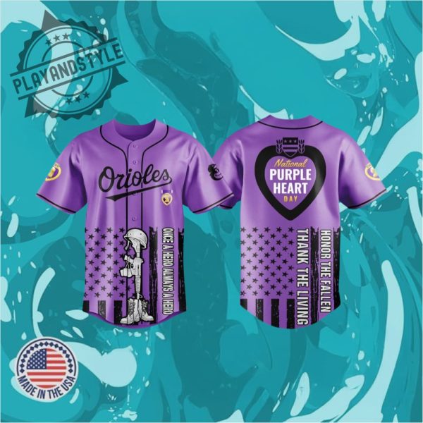 2025 Orioles Purple Heart Day Jersey playandstyle 1