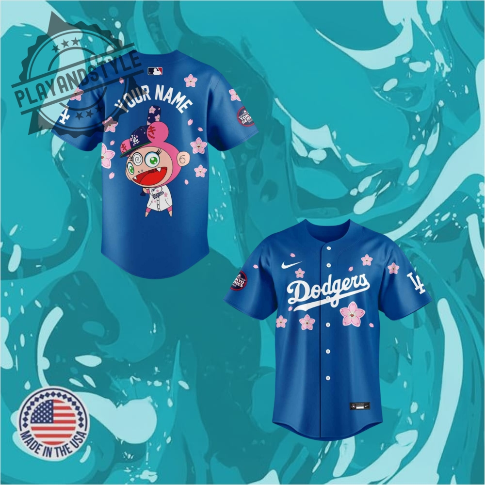 "Top 2025 Limited Edition Jerseys: Blue Jays, Sun Devils, More" 16 Los Angeles Dodgers Takashi Murakami X Mlb World Tour Tokyo Series Blue Baseball Jersey