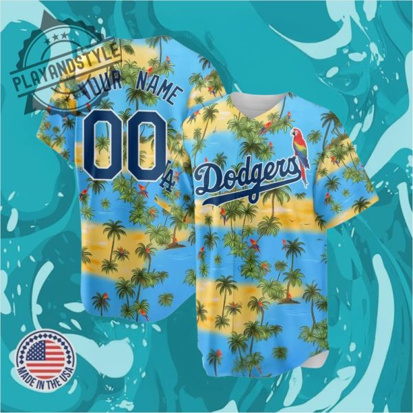 Los Angeles Dodgers X Margaritaville Summer Special Baseball Jersey playandstyle 1
