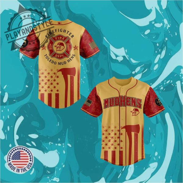Toledo Mud Hens X Firefighter Appreciation 2025 Baseball Jersey playandstyle 1