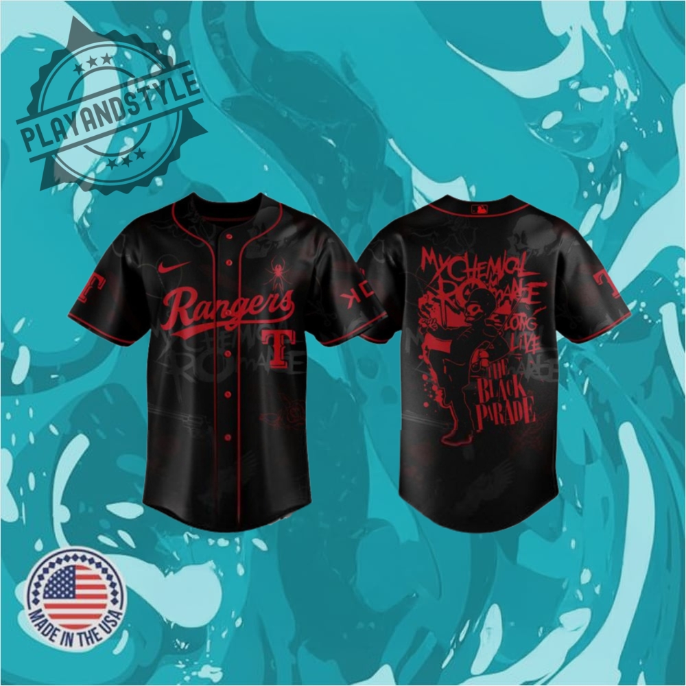 "Top 2025 Jerseys: Orioles, Yankees, Aces, Phillies, and Georgia" 23 Texas Rangers X My Chemical Romance Tour 2025 Jersey